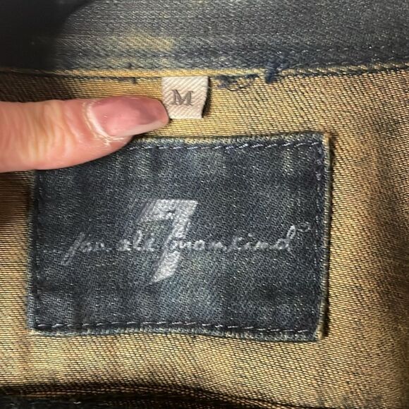 7 for all man kind jean jacket camo Size M - Picture 3 of 10